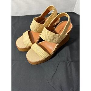 Lucky Brand Shoes Delukah Platform Sandals Tan Size 7